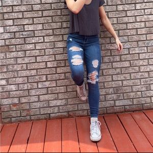 American eagle skinny jeans size 0